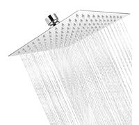 Large Shower Head, 10 Inch 360° Adjustable Angle Square Shower Head, Universal High-Pressure Rainfall Shower Heads for Bathroom, Replacement Rain Shower Heads for Bathroom