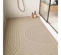 Large Shower Mat - Non Slip Anti Mould,Loofah Comfortable Soft Bath Mat with Drain Hole,Washable & Quick Drying Bathroom Floor Mat,Massage Feet (Black,80x120cm)