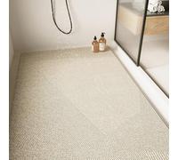 Large Shower Mat - Non Slip Anti Mould,Loofah Comfortable Soft Bath Mat with Drain Hole,Washable & Quick Drying Bathroom Floor Mat,Massage Feet (Brown,80x120cm)