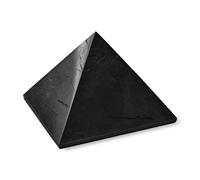Large Shungite Stone Protection Pyramid 6" | Authentic Shungite Stones Protection Polished Pyramid 6 inches (15 cm) | Black Stone Crystal Pyramid Blocker for Whole House Protection and Meditation PP09