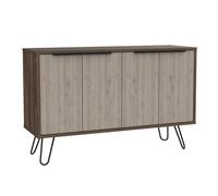 Core Products Nevada Large 4 Door Sideboard Smoked Oak, Brown