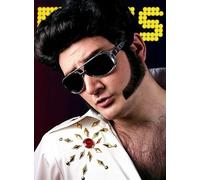 Large Sideburns The King Reusable Hairpiece Theatrical Human Hair Fake Postiche
