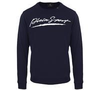 Large Signature Logo Navy Blue Sweatshirt Plein Sport Blue M