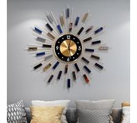 Large Silent Metal Wall Clock, Quartz Movement, 70 cm, for Living Room or Desk - Elegant Design, No Tick-Tock Sound