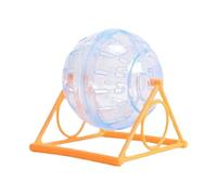 Large Silent Road Bike - Clear Hamster Exercise Balls | Gerbil Balance Bike with Stand | Funny Chinchilla Toys | Cage Accessories to Reduce Boredom Increase Activity Games