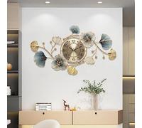 Large Silent Wall Clock - 3D Metal Quartz, Battery Operated - Modern Home Decor for Living Room,Bedroom