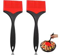 Large Silicone Basting Pastry Brush, 2pcs 3.94''Extra Wide Basting Pastry Brushes for Cooking Spread BBQ Baking Grilling Dishwasher Kitchen Bread Cookie (2 Pcs)