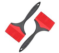 Large Silicone Basting Pastry Brush - Silicone Basting Brush for Grilling,Heat Resistant Brushes Spread Oil Butter Sauce for Cooking Baking BBQ,3.95inch Extra Wide Grill Basting Brush（Red 2）