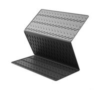 Large Silicone Dish Drying Mat 61cm Non-Slip(Black) | Triple fold design, stores to 40x20cm, saves counter space, for ideal small kitchens, for rvs, campervans