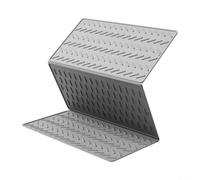 Large Silicone Dish Drying Mat 61cm Non-Slip(Gray) | Triple fold design, stores to 40x20cm, saves counter space, for ideal small kitchens, for rvs, campervans