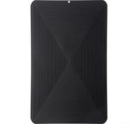 Large Silicone Dish Drying Mat,Draining Board Mats 2.5cm Thick Round Chopping Board for Bread Fruit Vegetable Prep, Natural Wood Serving Board 23x28cm or 31x37cm(Black)