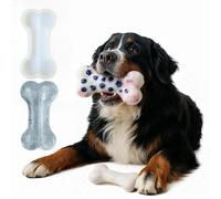 Large Silicone Dog Bone Mold 2 Pack - Large Bone Shaped Ice Cube Trays, Dishwasher Safe Non-Stick Freezer & Oven Mold for Frozen Treats, Baking, Dog Chews (white)