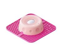 Large Silicone Dog Lick Bowl, Gen 3 Standard Slow Feeder Lick Mat with Suction Base, Anxiety Relief Interactive Toy for Dogs & Cats, Pink Combo