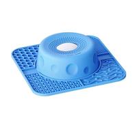 Large Silicone Dog Lick Bowl, Gen 3 Standard Slow Feeder Lick Mat with Suction Base, Anxiety Relief Interactive Toy for Dogs & Cats, Blue