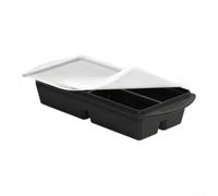 Large Silicone Freezer 4-Cell Soup Storage Tray with Lid for Batch Cooking - BPA Free Portion Control Container 29cm(2)