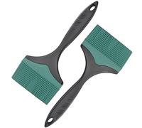 Large Silicone Grill Basting Brush - 3.95inch Extra Wide Silicone Basting Brush for Grilling,Heat Resistant Brushes Spread Oil Butter Sauce for Cooking Baking BBQ,Dishwasher Safe（Green 2）