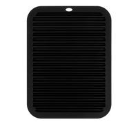 Large Silicone Heat Resistant Mat, 12"x 9" Professional Heat Mat for Curling Iron, Hair Strainghtener and Styling Tool Appliances, Flat Iron Mat, Travel Silicone Mat for Hair Dryer Salon Tools, Black
