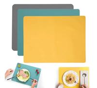 Large Silicone Mat Heat-Resistant - 3 Pack A3 Extra Silicone Sheet for Resin Moulds, 30cm x 40cm Mat, Multi-Purpose Crafts Mat for Liquid, Resin Jewelry Casting Molds Mat, Grey & Yellow & Green