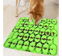 Large Silicone Snuffle Mat for Dogs - 2-in-1 Slow Feeder Lick Mat with 132 Suction Cups, Foraging Puzzle for Stress Relief, Dry/Wet Food (16.3"x16.3")