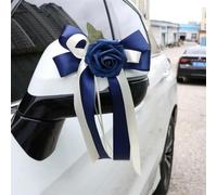 Large Silk Bow 36cm Wide for Bridal Auto Decor Large Silk Bow(6PC blue)