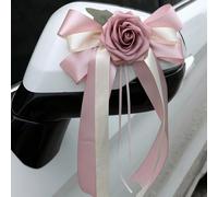 Large Silk Bow 36cm Wide for Bridal Auto Decor Large Silk Bow(6PC Pink)