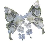 Large Silk Flower Butterfly Hair Clip Artificial Flower Hair Barrettes For Weddings Parties And Cultural Event Gathering