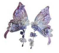 Large Silk Flower Butterfly Hair Clip Artificial Flower Hair Barrettes For Weddings Parties And Cultural Event Gathering