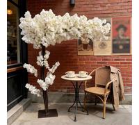 Large Silk Peach Tree Handmade, Artificial Cherry Blossom Trees, Gorgeous Fake Vines Flowers, For Wedding Event Indoor Outdoor Party Restaurant Mall Decoration,A,2.3x1.5m/7.5x4.9ft