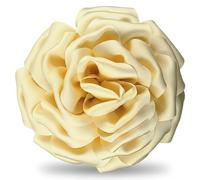 Large Silk Satin Rose Brooch for Women - Handcrafted 160mm Oversized Flower Lapel Pin, Perfect for Weddings, Parties & Special Occasions (Yellow)