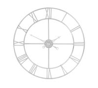 Large Silver Foil Skeleton Wall Clock