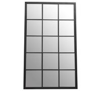 Large Silver Frame Wall Mirror, Reflective Wall Mirror For Modern Interiors, Mirror With Metal Frame Premier Housewares Black One Size