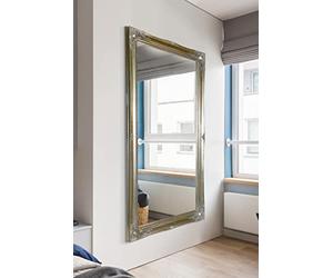 Large Silver Ornate Antique Design Big Wall Mirror 4Ft6 X 2Ft6 (137cm X 76cm)