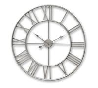 Large Silver Skeleton Wall Clock