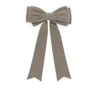 Large Silver Velvet Christmas Bow, 140 cm