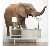Large Simple Three Dimensional Animal Elephant 3D Wallpaper Easy Install Feature Office Living Room Sofa Bedroom TV Background Wall Decoration-430cm×300cm
