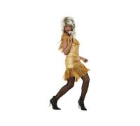 Smiffys Simply The Best Legend Tina Costume, Gold Tasselled Dress, Icons & Idols Fancy Dress, Icons/Celebrities Dress Up Costumes