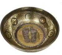 Large Singing Bowl - 16 Inches in Diameter - Buddha's Feet Etched by Artisans from Nepal -Yoga-Session - Big-Healing-Bowls Meditation, Healing & Music Therapy - Tibetan Handmade Bowls From Nepal