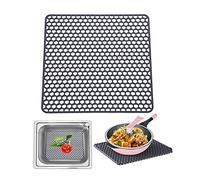 Large Sink Mat Dish Drying Mat Multipurpose Silicone Kitchen Draining Trivet Pad Protector Heatproof and Antiskid (Gray)