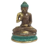 Large Sitting Buddha Statue - Brass Fengshui Decor For Peace & Serenity