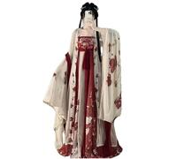 Large Size 4XL Chinese Hanfu Dress Women Cosplay Costume Tang Dynasty Red Beige Hanfu Costume For 120KG Ladies
