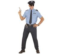 Large size adult blue police officer costume