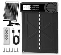 Large Size Automatic Chicken Coop Door Solar Powered - Timer/Manual Mode, Solar Chicken Coop Door Anti-Pinch, Aluminum Alloy Chicken Door | Higher Battery Capacity | 20M Remote Control