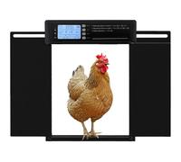 Large Size Automatic Chicken Coop Door Solar Powered - Timer/Manual Mode, Solar Chicken Coop Door Anti-Pinch, Aluminum Alloy Chicken Door | 20M Remote Control | Higher Battery Capacity