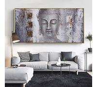 Large Size Buddha Canvas Paintings Wall Art Modern Art Posters and Prints Pictures for Living Room Home Wall Decoration 164x80cm Unframed