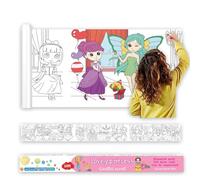 Large Size Coloring Paper Roll for Kids, Toddler Drawing Paper Roll,DIY Sticky Wall Painting Color Filling Paper,Creative Early Educational Toys for Toddlers by Vamotto 300 * 38cm (Princess)