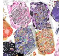 Large Size DIY 3D Sticker Scene 4 Sets Isometric Miniature Room Stickers Book for Kids Adults Cute Make Your Own House Stickers for Gifts Paint by Sticker