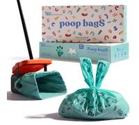 Large Size Dog Poo Bags with Tie Handles,Suit for Pooper Scooper Swivel Bin & Rake Kit,10L 28x45.7cm, 100 Count Biodegradable Waste bags,Unscented