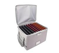 Large Size Flame Proof Document Box with Locking Design and Foldable Feature for Workplace Use Offices Nonflammable Document Case