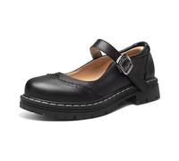 Large Size Low Cut Thick Soled Button Up Loafers for Women Dress Casual Comfortable Footwear (Dark Gray, 6.5) #3