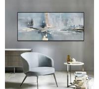 Large Size Painting Artwork，Abstract Grey Landscape Print on Canvas Wall Art Pictures for Home Living Room Decoration(50x90cm/Canvas Wrap)